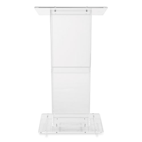 Picture of Clear Acrylic Lectern with Shelf, 24 x 15 x 46, Clear
