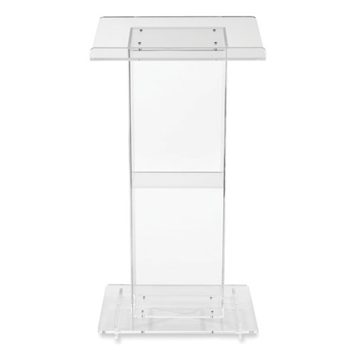 Picture of Clear Acrylic Lectern with Shelf, 24 x 15 x 46, Clear