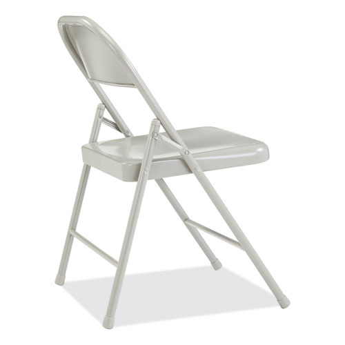 Picture of 900 Series All-Steel Folding Chair, Supports Up to 250 lb, 17.75" Seat Height, Gray Seat, Gray Back, Gray Base, 4/Cartpn