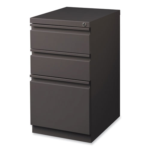 Picture of Full-Width Pull 20 Deep Mobile Pedestal File, 3-Drawer: Box/Box/File, Letter, Medium Tone, 15x19.88x27.75
