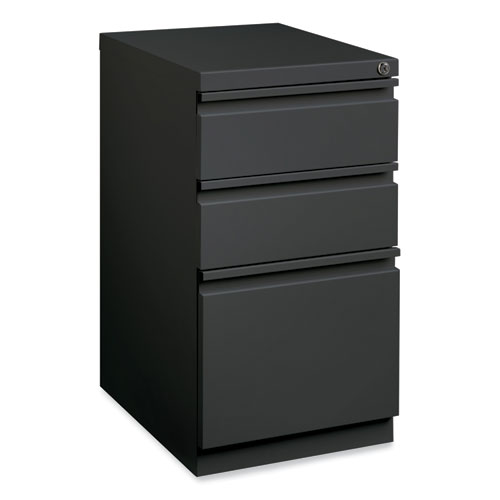 Picture of Full-Width Pull 20 Deep Mobile Pedestal File, 3-Drawer: Box/Box/File, Letter, Charcoal, 15 x 19.88 x 27.75