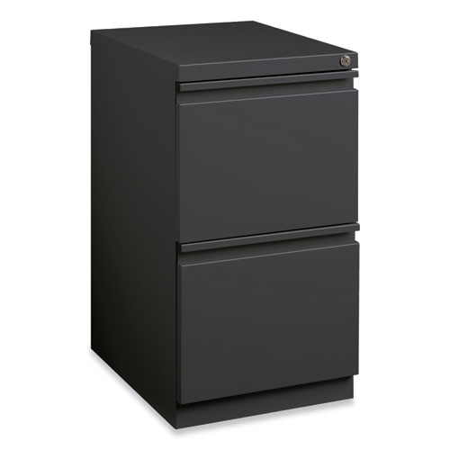 Picture of Full-Width Pull 20 Deep Mobile Pedestal File, 2-Drawer: File/File, Letter, Charcoal, 15 x 19.88 x 27.75