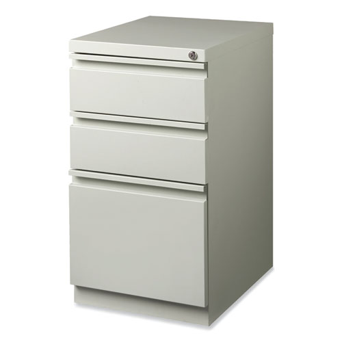 Picture of Full-Width Pull 20 Deep Mobile Pedestal File, 3-Drawer: Box/Box/File, Letter, Light Gray, 15 x 19.88 x 27.75