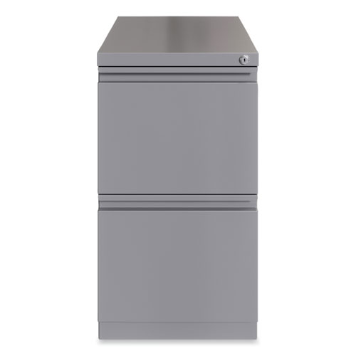 Picture of Full-Width Pull 20 Deep Mobile Pedestal File, 2-Drawer: File/File, Letter, Arctic Silver, 15 x 19.88 x 27.75