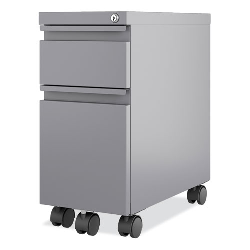 Picture of Zip Mobile Pedestal File, 2-Drawer, Box/File, Legal/Letter, Arctic Silver, 10 x 19.88 x 21.75