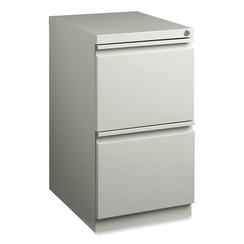 Picture of Full-Width Pull 20 Deep Mobile Pedestal File, 2-Drawer: File/File, Letter, Light Gray, 15 x 19.88 x 27.75