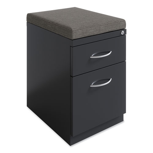 Picture of Arch Pull 20 Deep Mobile Pedestal File, 2-Drawer: Box/File, Letter, Charcoal, 15 x 19.88 x 23.75