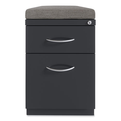 Picture of Arch Pull 20 Deep Mobile Pedestal File, 2-Drawer: Box/File, Letter, Charcoal, 15 x 19.88 x 23.75
