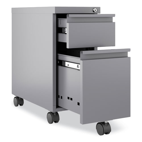 Picture of Zip Mobile Pedestal File, 2-Drawer, Box/File, Legal/Letter, Arctic Silver, 10 x 19.88 x 21.75