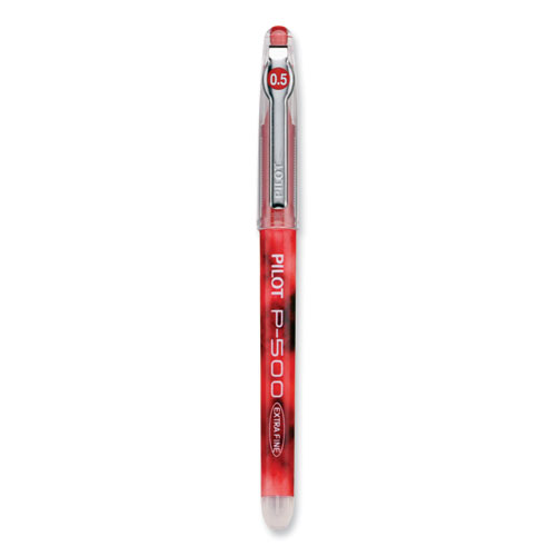 Picture of Precise P-500 Gel Pen, Stick, Extra-Fine 0.5 mm, Red Ink, Red Barrel, Dozen