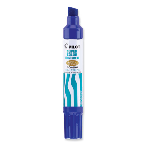 Picture of Jumbo Refillable Permanent Marker, Broad Chisel Tip, Blue