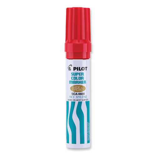 Picture of Jumbo Refillable Permanent Marker, Broad Chisel Tip, Red