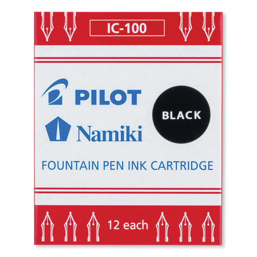 Picture of Plumix Fountain Pen Refill Cartridge, Black Ink, 12/Box