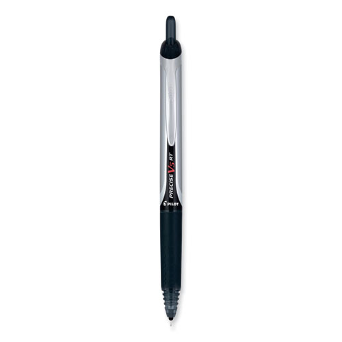 Picture of Precise V5RT Roller Ball Pen, Retractable, Extra-Fine 0.5 mm, Black Ink, Black Barrel, 30/Pack