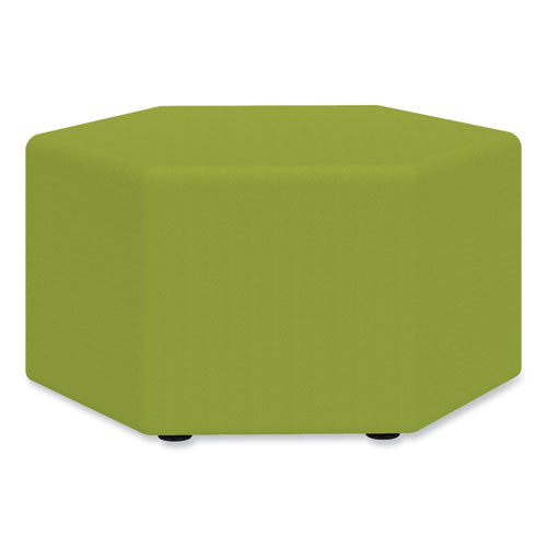 Picture of Learn 30" Hexagon Vinyl Ottoman, 30" x 30" x 18", Green