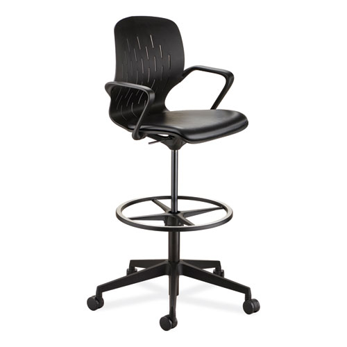 Shell+Extended-Height+Chair%2C+Supports+Up+to+275+lb%2C+22%26quot%3B+to+32%26quot%3B+Seat+Height%2C+Black+Seat%2C+Black+Back%2C+Black+Base