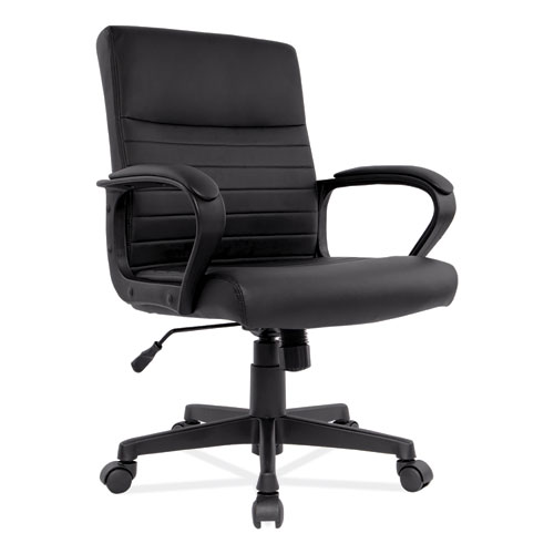 Picture of Alera Breich Series Manager Chair, Supports Up to 275 lbs, 16.73" to 20.39" Seat Height, Black Seat/Back, Black Base