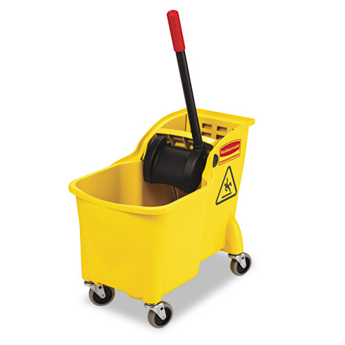 Picture of Tandem 31-Quart Bucket/Wringer Combo, Reverse, Yellow