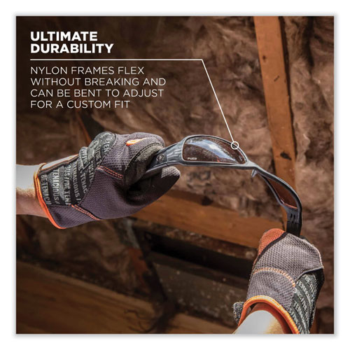 Picture of Skullerz Skoll Safety Glasses, Black Nylon Impact Frame, Anti-Fog, Indoor/Outdoor Polycarbonate Lens