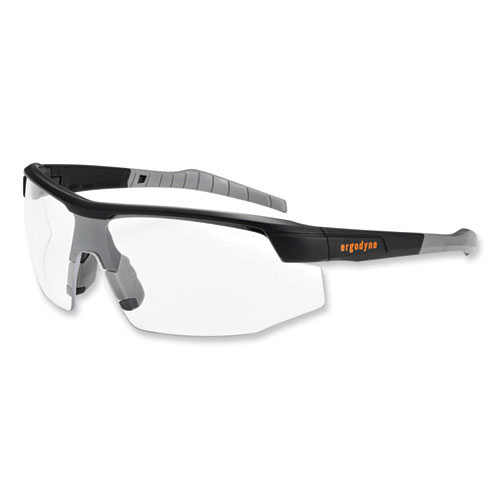 Picture of Skullerz Skoll Safety Glasses, Matte Black Nylon Impact Frame, Anti-Fog Clear Polycarbonate Lens