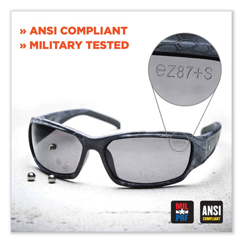 Picture of Skullerz Odin Safety Glasses, Matte Gray Nylon Impact Frame, Clear Polycarbonate Lens