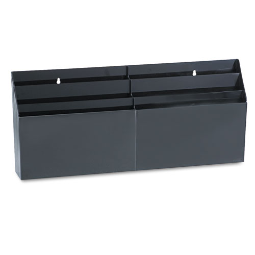 Picture of Optimizers Six-Pocket Organizer, 6 Sections, Letter Size, 26.66" x 3.8" x 11.56" , Black
