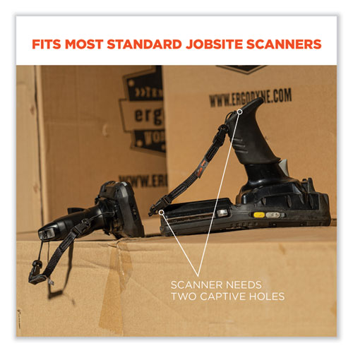 Picture of Squids 3135 Barcode Scanner Belt with Hook + Adaptor Strap, Large: 48" to 80" Long, Black