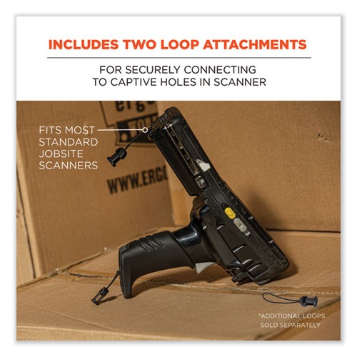 Picture of Squids 3137 Padded Barcode Scanner Lanyard Sling, 49" to 60" Long, Black