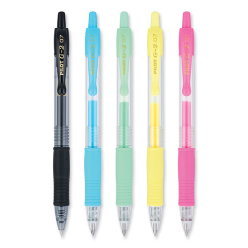 Picture of G2 Pastel Gel Pen, Retractable, Fine 0.7 mm, Assorted Pastel Ink and Barrel Colors, 5/Pack