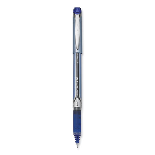 Precise+Grip+Roller+Ball+Pen%2C+Stick%2C+Extra-Fine+0.5+Mm%2C+Blue+Ink%2C+Blue+Barrel