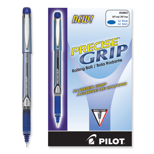 Picture of Precise Grip Roller Ball Pen, Stick, Extra-Fine 0.5 mm, Blue Ink, Blue Barrel