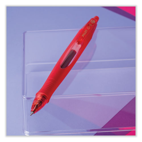 Picture of G6 Gel Pen, Retractable, Fine 0.7 mm, Red Ink, Red Barrel