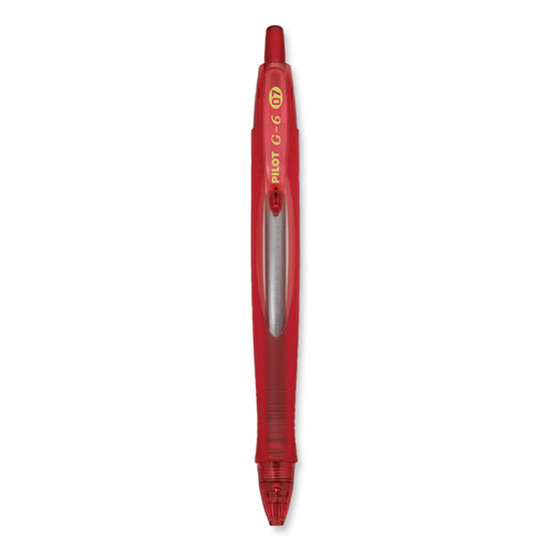 Picture of G6 Gel Pen, Retractable, Fine 0.7 mm, Red Ink, Red Barrel