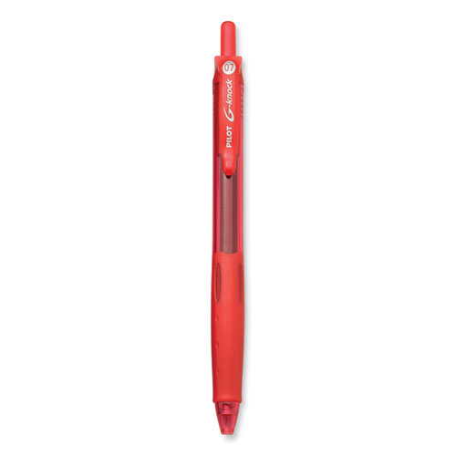 Picture of G-Knock BeGreen Gel Pen, Retractable, Fine 0.7 mm, Red Ink, Translucent Red/Red Barrel, Dozen