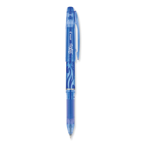 Picture of FriXion Point Erasable Gel Pen, Stick, Extra-Fine 0.5 mm, Blue Ink, Blue/Silver/Transparent Blue Barrel