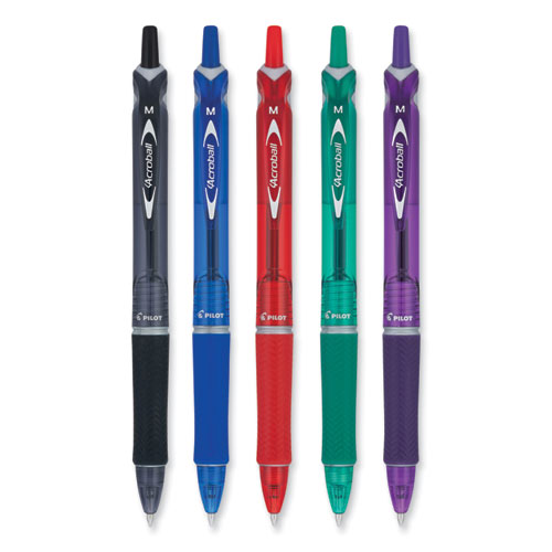 Picture of Acroball Colors Advanced Ink Hybrid Gel Pen, Retractable, Medium 1 mm, Assorted Ink and Barrel Colors, 5/Pack