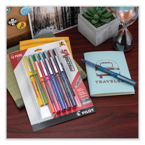 Picture of Precise V5 Roller Ball Pen, Stick, Fine 0.5 mm, Assorted Ink and Barrel Colors, Dozen