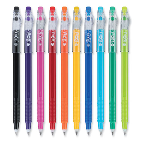 Picture of FriXion ColorSticks Erasable Gel Pen, Stick, Fine 0.7 mm, Assorted Ink and Barrel Colors, 10/Pack