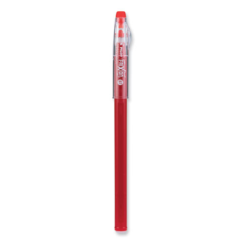 Picture of FriXion ColorSticks Erasable Gel Pen, Clipless Stick, Fine 0.7 mm, Red Ink, Red Barrel, Dozen