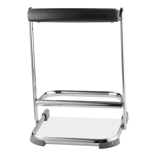 Picture of 6600 Series Elephant Z-Stool, Backless, Supports Up to 500 lb, 22" Seat Height, Black Seat, Chrome Frame
