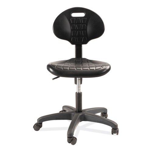 Picture of 6700 Series Polyurethane Adj Height Task Chair, Supports 300 lb, 16" to 21" Seat Height, Black Seat, Black Back, Black Base