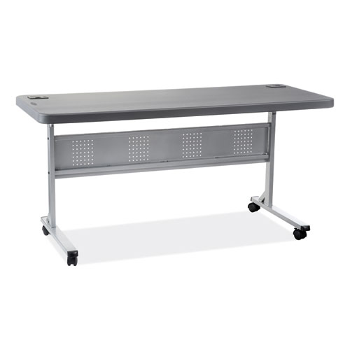 Picture of Flip-N-Store Training Table, Rectangular, 24 x 60 x 29.5, Charcoal Gray