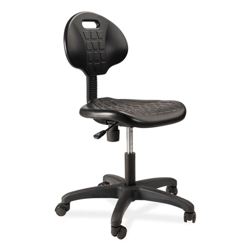 Picture of 6700 Series Polyurethane Adj Height Task Chair, Supports 300 lb, 16" to 21" Seat Height, Black Seat, Black Back, Black Base