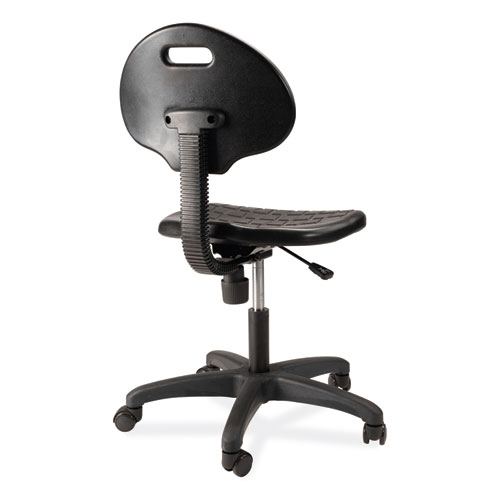 Picture of 6700 Series Polyurethane Adj Height Task Chair, Supports 300 lb, 16" to 21" Seat Height, Black Seat, Black Back, Black Base