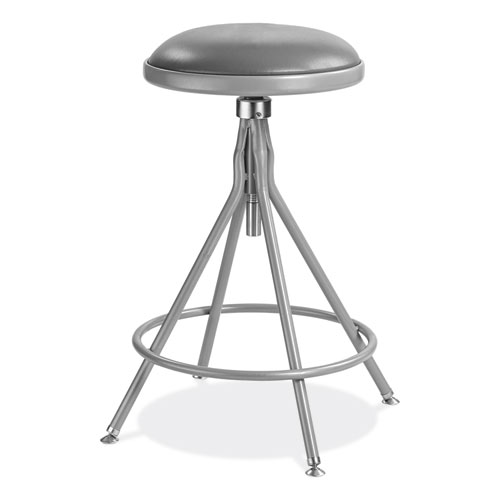 Picture of 6500 Series Height Adjustable Heavy Duty Padded Swivel Stool, Supports Up to 500 lb, 24" to 30" Seat Height, Gray