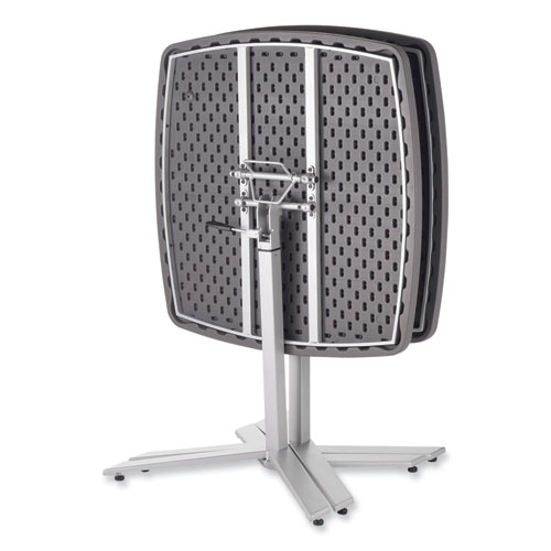 Picture of Cafe Time Adjustable-Height Table, Square, 36w x 36d x 30 to 42h, Charcoal Slate
