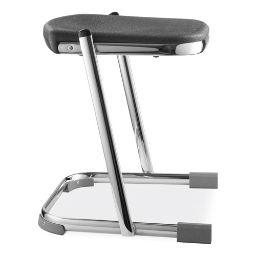 Picture of 6600 Series Elephant Z-Stool, Backless, Supports Up to 500lb, 18" Seat Height, Black Seat, Chrome Frame