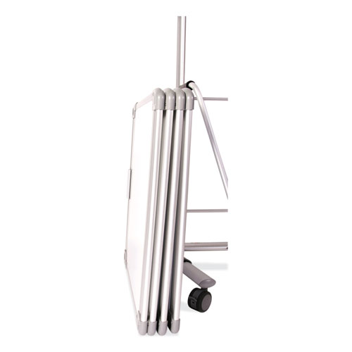 Picture of Nexus Easel Whiteboard, 32" x 76.13", White Surface, Satin Aluminum Frame