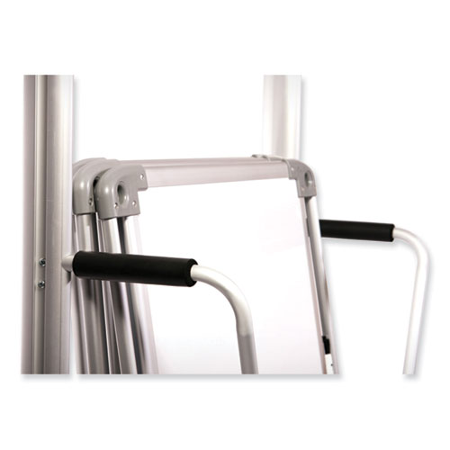 Picture of Nexus Easel Whiteboard, 32" x 76.13", White Surface, Satin Aluminum Frame