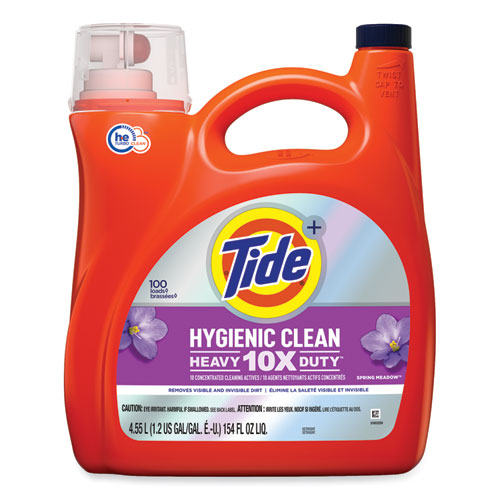 Picture of Hygienic Clean Heavy 10x Duty Liquid Laundry Detergent, Spring Meadow, 154 oz Bottle, 4/Carton
